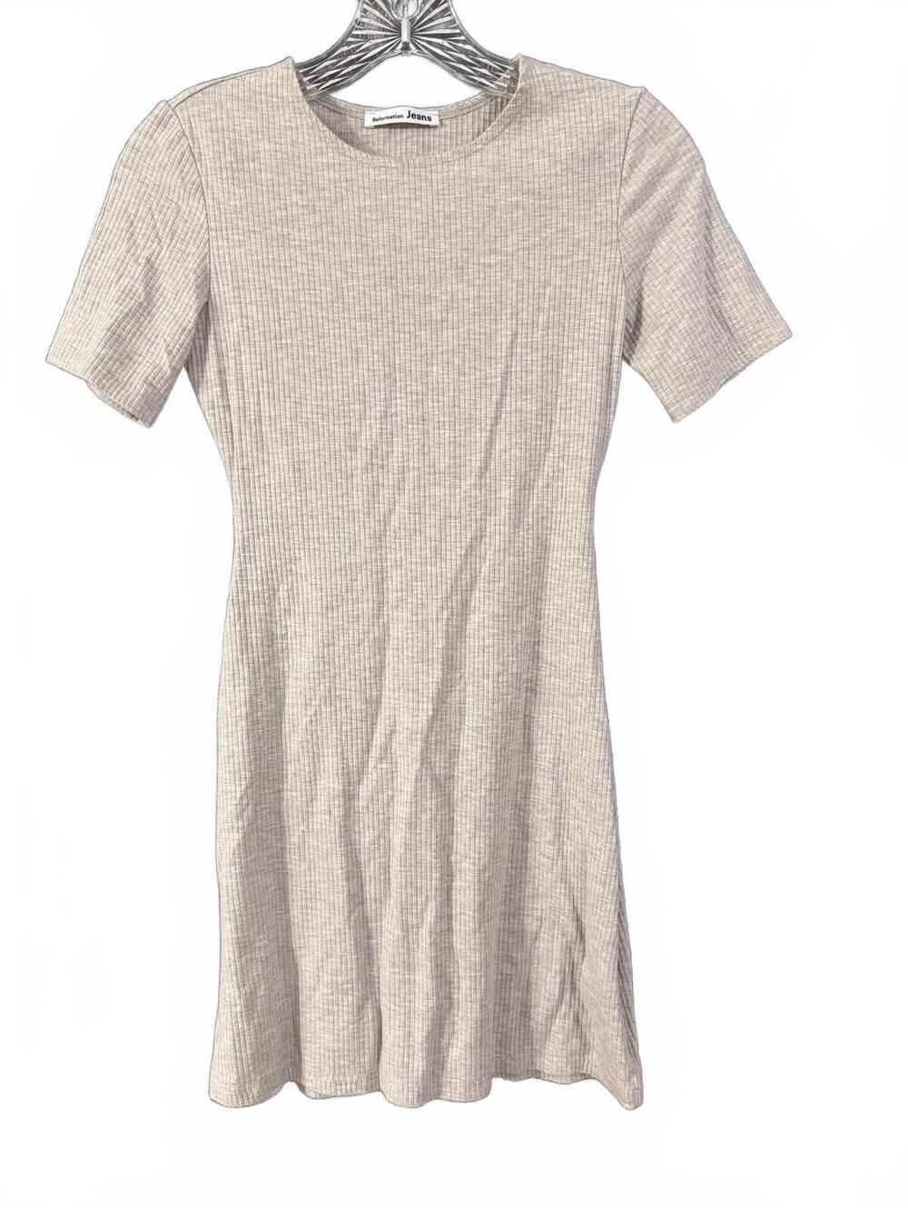 Reformation ribbed knit grey mini dress - XS